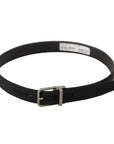 Dolce & Gabbana Elegant Black Canvas & Leather Belt