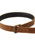 Dolce & Gabbana Elegant Engraved Buckle Leather Belt