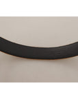 Dolce & Gabbana Elegant Engraved Buckle Leather Belt