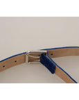 Dolce & Gabbana Elegant Velvet Metal-Logo Belt