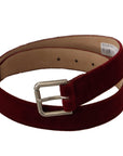Dolce & Gabbana Elegant Velvet Logo Engraved Belt