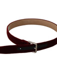Dolce & Gabbana Elegant Velvet Logo Engraved Belt