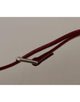 Dolce & Gabbana Elegant Velvet Logo Engraved Belt