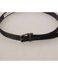 Dolce & Gabbana Elegant Black Leather Belt with Metal Buckle