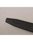 Dolce & Gabbana Elegant Navy Blue Leather Belt