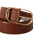 Dolce & Gabbana Enchanting Engraved Logo Leather Belt