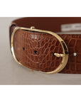 Dolce & Gabbana Enchanting Engraved Logo Leather Belt