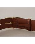 Dolce & Gabbana Enchanting Engraved Logo Leather Belt