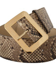 Dolce & Gabbana Elegant Leather Belt with Engraved Buckle