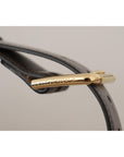 Dolce & Gabbana Elegant Engraved Buckle Leather Belt