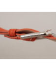 Dolce & Gabbana Elegant Suede Leather Belt in Vibrant Orange