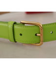 Dolce & Gabbana Elegant Leather Belt with Mini Bag Accessory