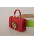 Dolce & Gabbana Elegant Leather Belt with Mini Bag Accessory