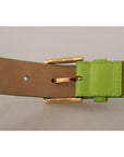 Dolce & Gabbana Elegant Leather Belt with Mini Bag Accessory