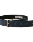 Dolce & Gabbana Elegant Navy Velvet Designer Belt