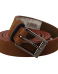 Dolce & Gabbana Chic Suede Belt with Logo Engraved Buckle