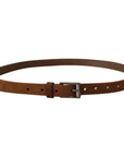 Dolce & Gabbana Chic Suede Belt with Logo Engraved Buckle
