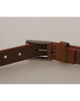 Dolce & Gabbana Chic Suede Belt with Logo Engraved Buckle