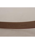 Dolce & Gabbana Chic Suede Belt with Logo Engraved Buckle