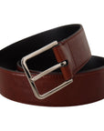 Dolce & Gabbana Elegant Leather Belt with Engraved Buckle