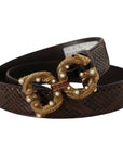 Dolce & Gabbana Elegant Snakeskin Leather Belt