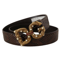 Dolce & Gabbana Elegant Snakeskin Leather Belt