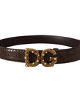Dolce & Gabbana Elegant Snakeskin Leather Belt