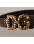 Dolce & Gabbana Elegant Snakeskin Leather Belt