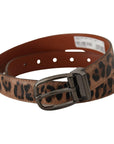 Dolce & Gabbana Elegant Engraved Leather Belt - Timeless Style