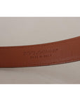 Dolce & Gabbana Elegant Engraved Leather Belt - Timeless Style