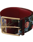 Dolce & Gabbana Engraved Logo Multicolor Leather Belt