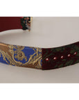 Dolce & Gabbana Engraved Logo Multicolor Leather Belt