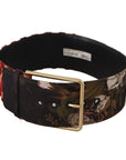 Dolce & Gabbana Engraved Logo Multicolor Leather Belt