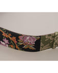Dolce & Gabbana Elegant Multicolor Canvas-Leather Belt