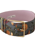 Dolce & Gabbana Elegant Multicolor Canvas-Leather Belt