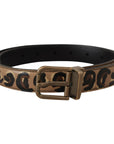 Dolce & Gabbana Chic Engraved Logo Leather Belt