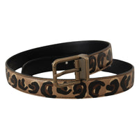 Dolce & Gabbana Chic Engraved Logo Leather Belt