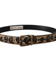 Dolce & Gabbana Chic Engraved Logo Leather Belt
