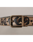 Dolce & Gabbana Chic Engraved Logo Leather Belt