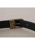 Dolce & Gabbana Chic Engraved Logo Leather Belt