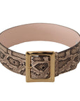 Dolce & Gabbana Elegant Leather Belt with Logo Buckle