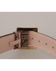 Dolce & Gabbana Elegant Leather Belt with Logo Buckle