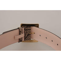 Dolce & Gabbana Elegant Leather Belt with Logo Buckle
