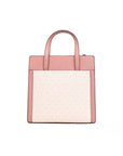 Michael Kors Cece Small Pink PVC North South Flap Tote Crossbody Bag Purse