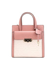 Michael Kors Cece Small Pink PVC North South Flap Tote Crossbody Bag Purse
