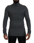 Dolce & Gabbana Elegant Dark Gray Pullover Sweater
