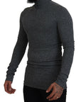 Dolce & Gabbana Elegant Dark Gray Pullover Sweater