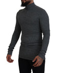 Dolce & Gabbana Elegant Dark Gray Pullover Sweater