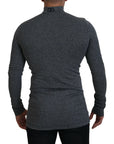 Dolce & Gabbana Elegant Dark Gray Pullover Sweater