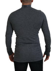 Dolce & Gabbana Elegant Dark Gray Pullover Sweater